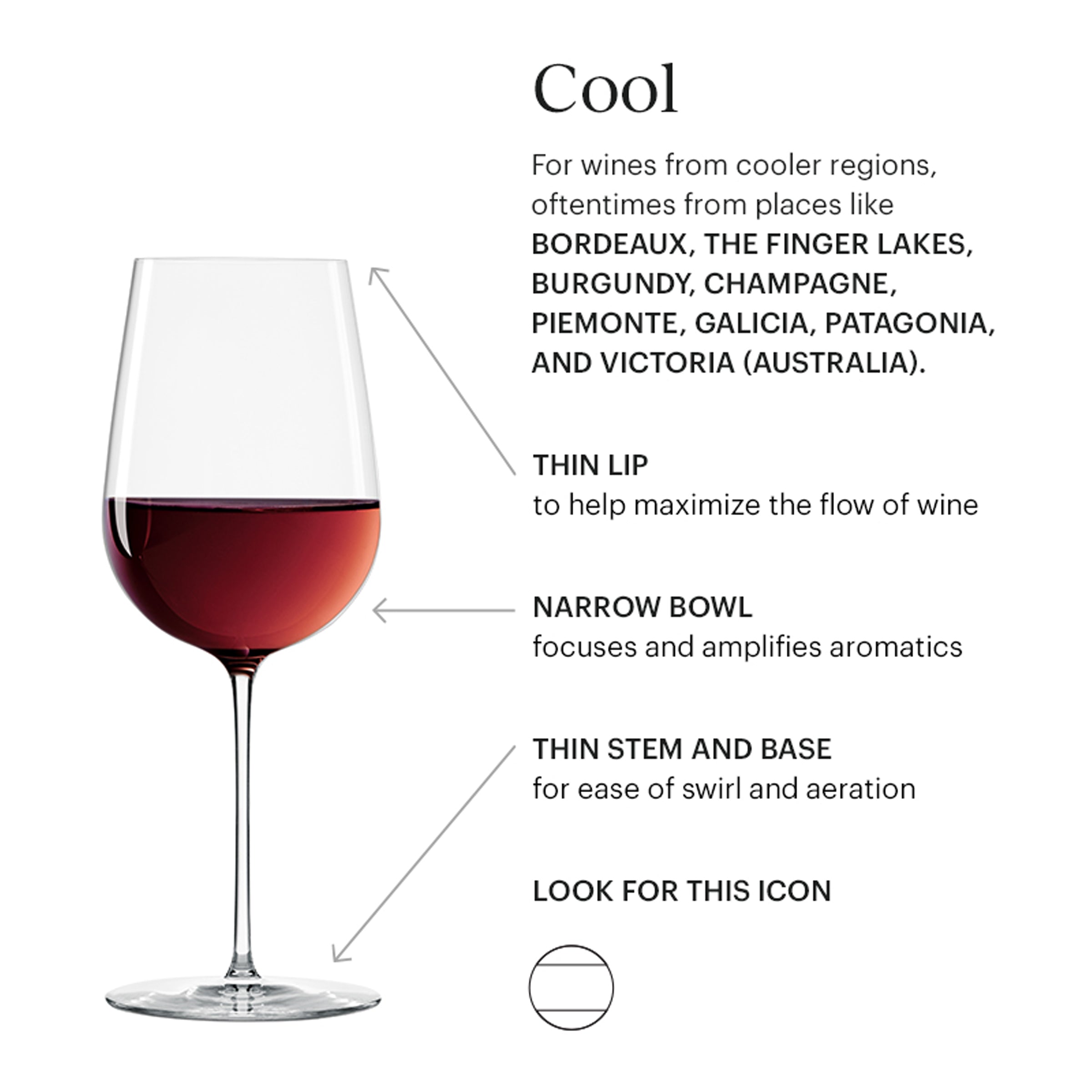Tuscany Signature Series Warm & Cool Region Wine Glasses - S