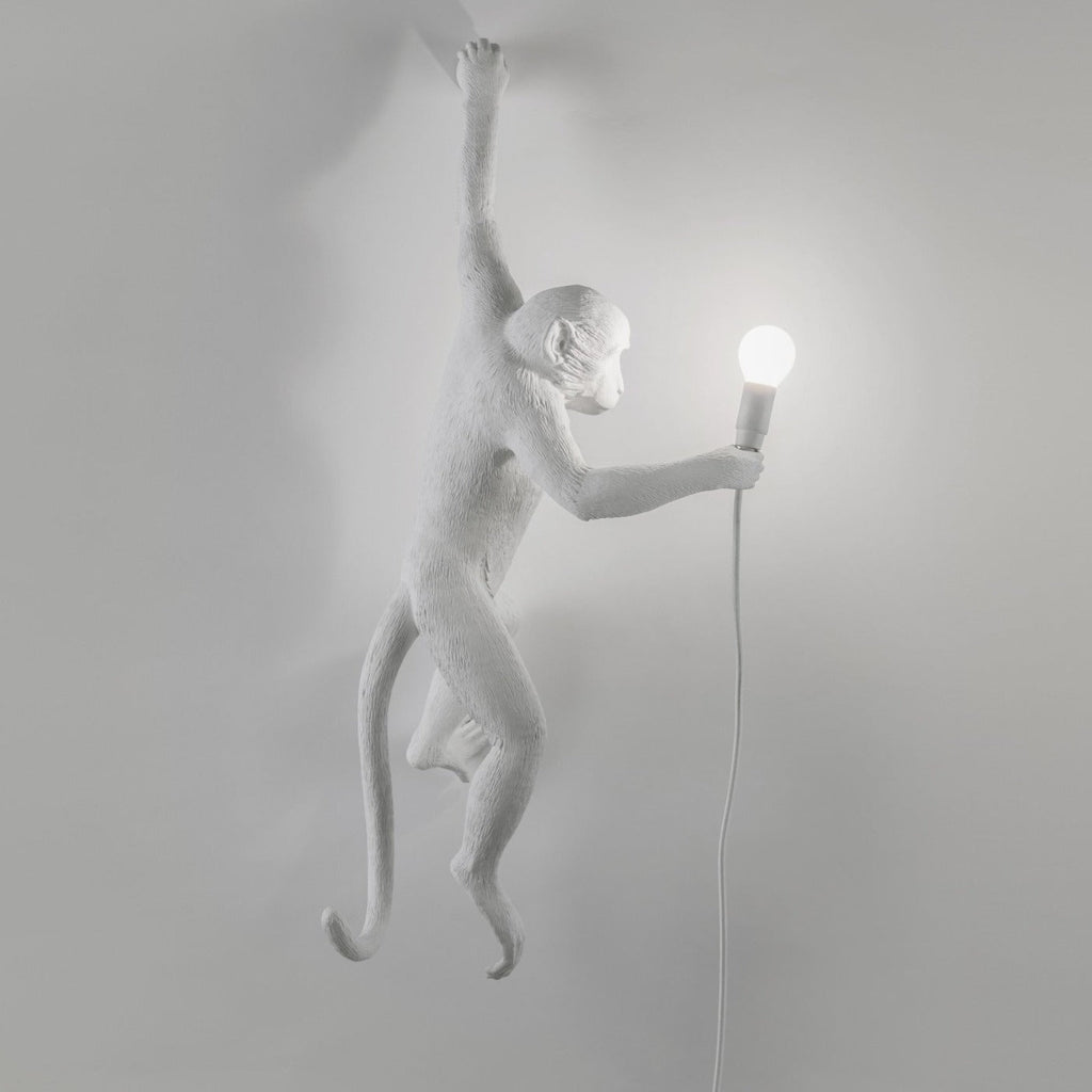 Lamp | Hanging Monkey | White