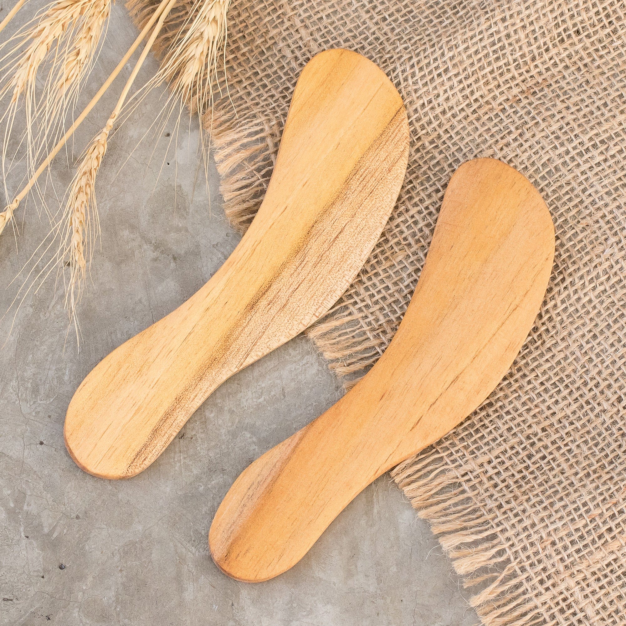 Unique Wood Serving Utensil Spreader Knives (Pair) - Forest Gift