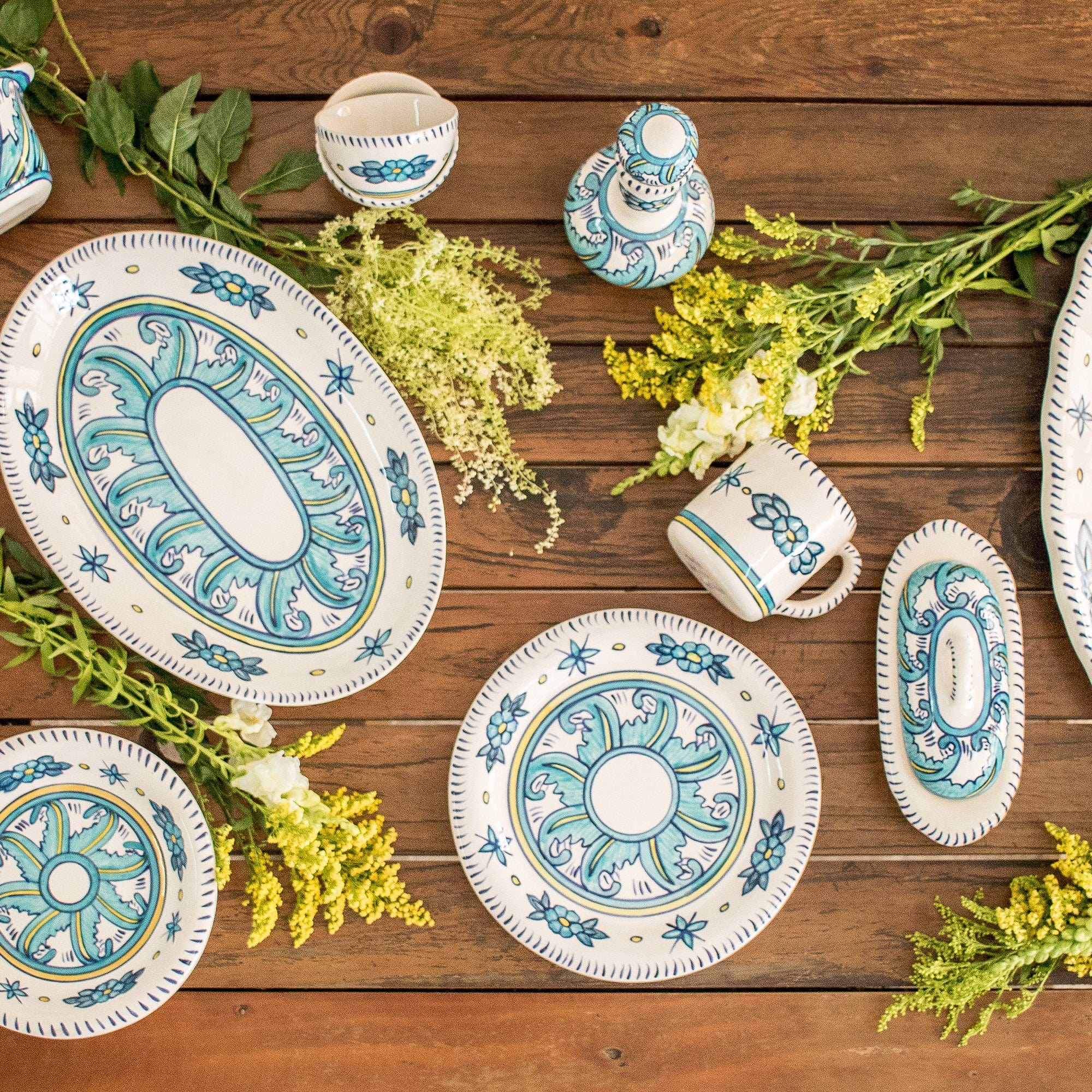Covered Ceramic Butter Dish Crafted of Ceramic - Bermuda