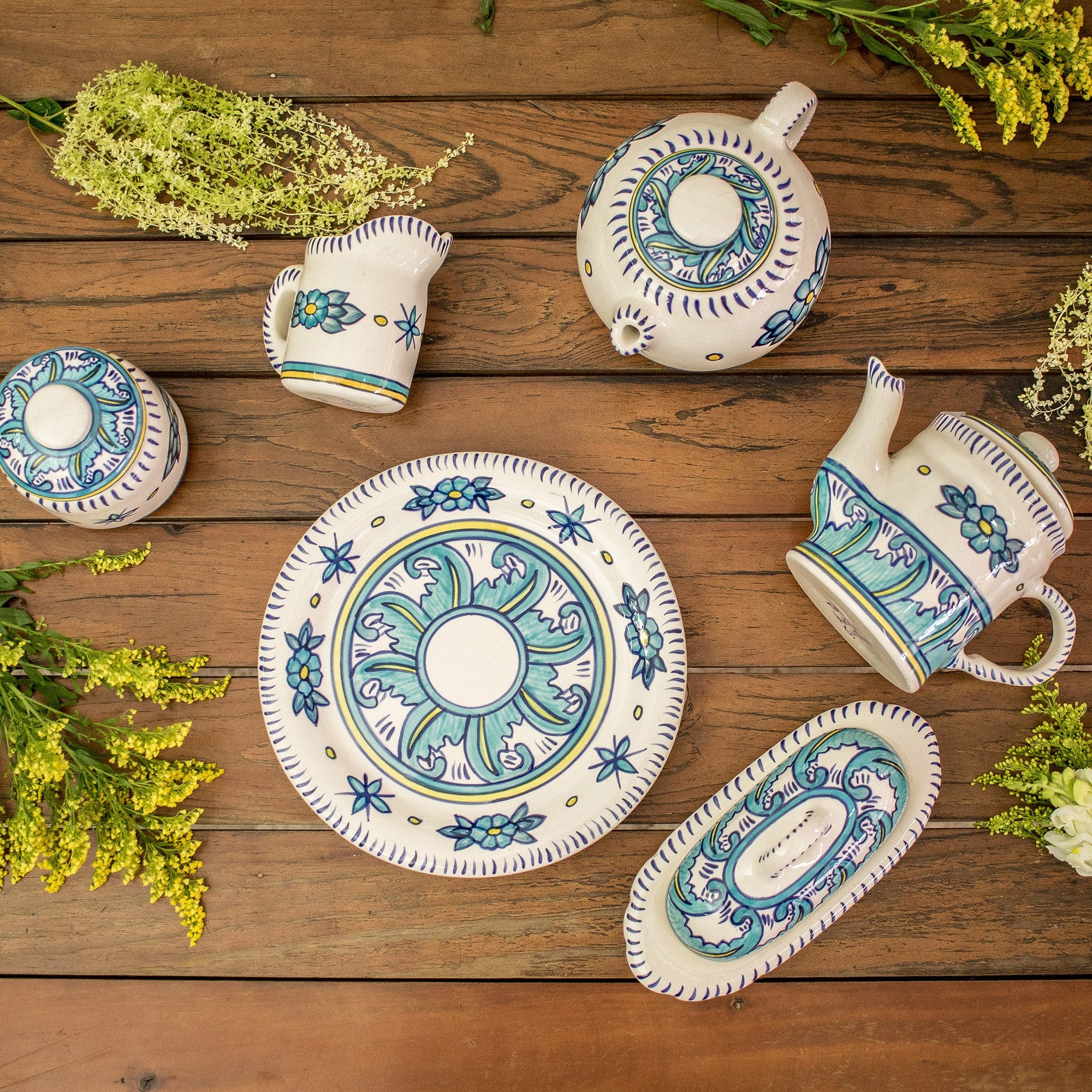 Covered Ceramic Butter Dish Crafted of Ceramic - Bermuda