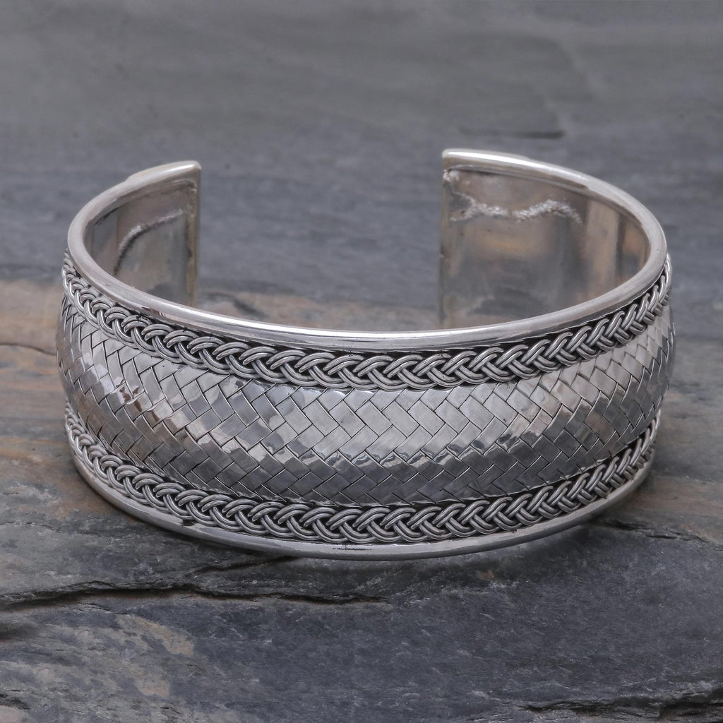 Sterling Silver Cuff Bracelet from Thailand - Bright Journey