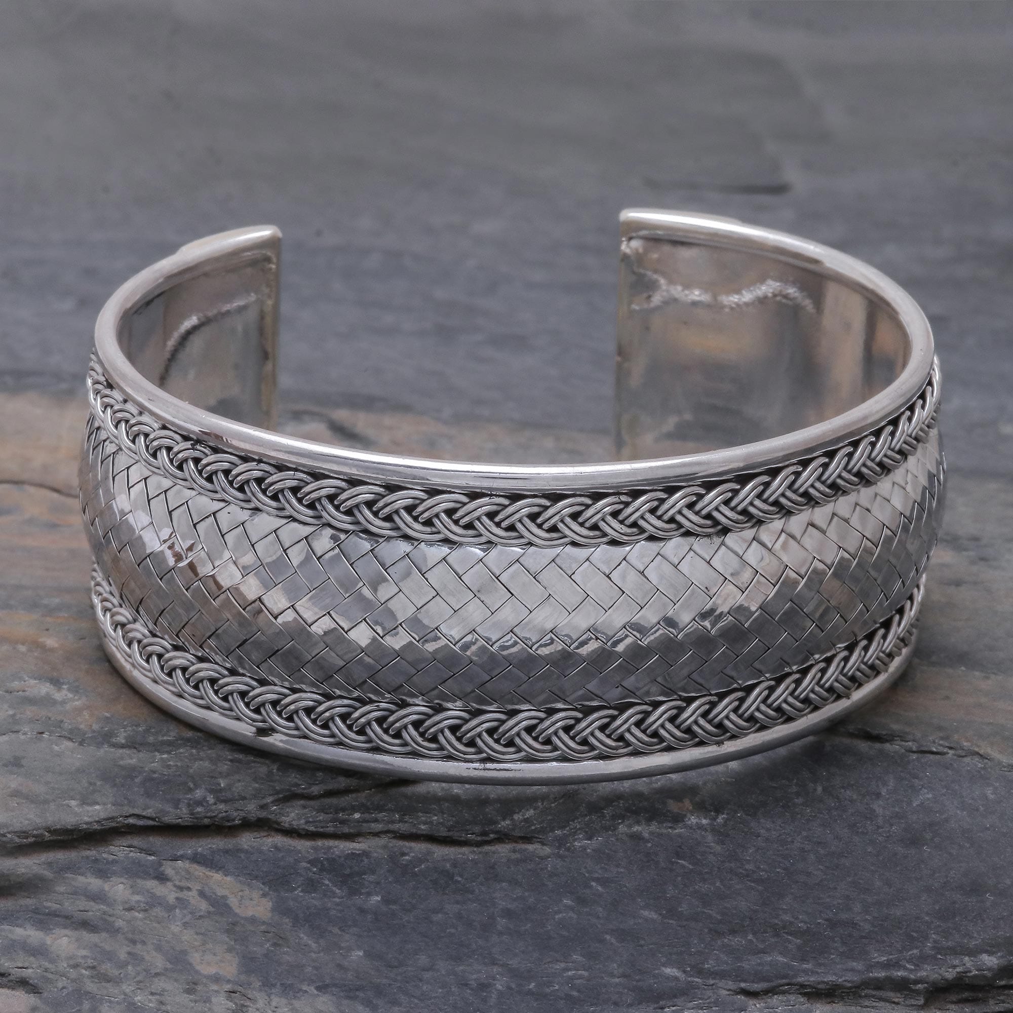 Sterling Silver Cuff Bracelet from Thailand - Bright Journey