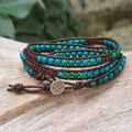 Artisan Crafted Gemstone Wrap Bracelet - Mae Ping Currents