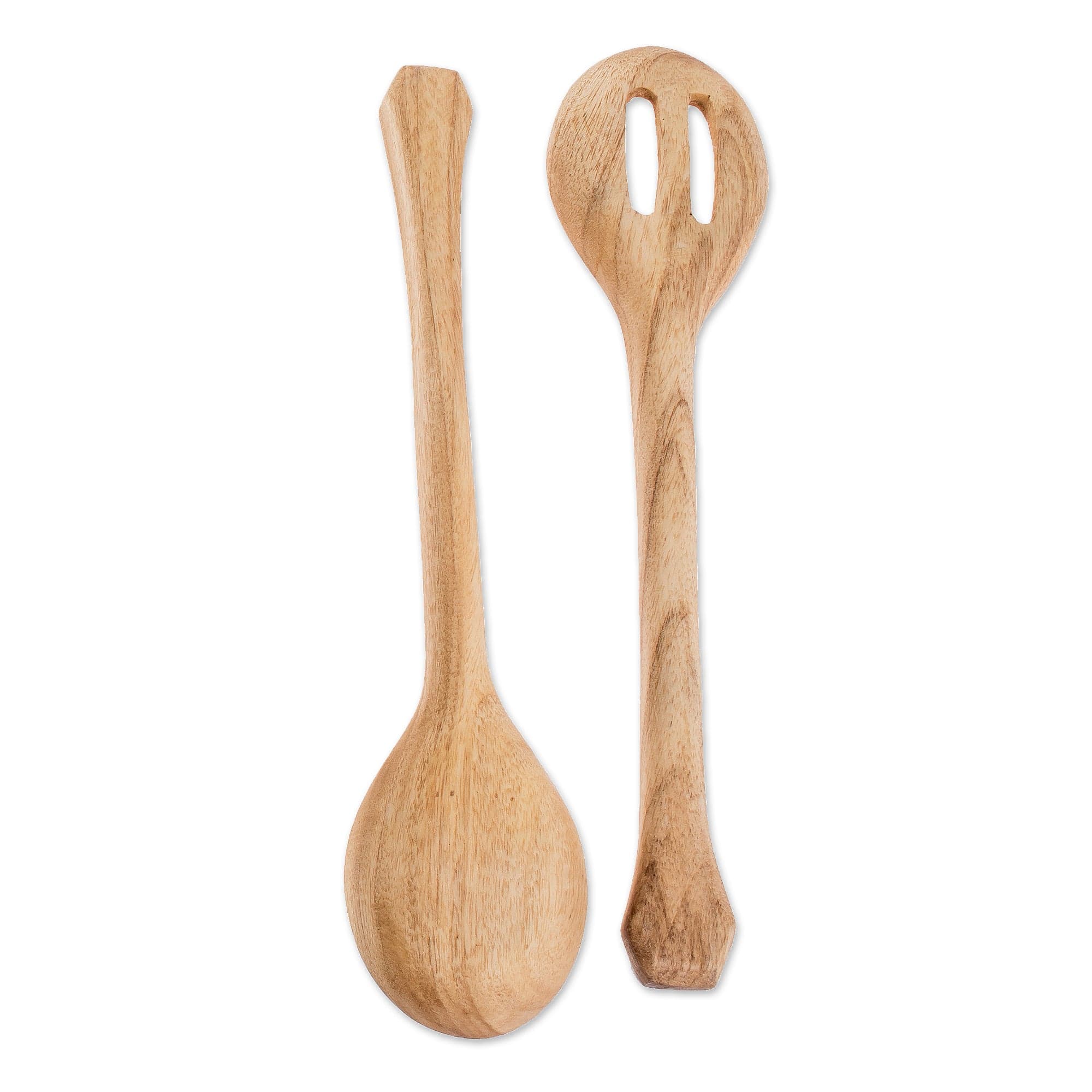 2 Reclaimed Wood Serving Spoons with Pyrography Designs - Culinary Seasoning