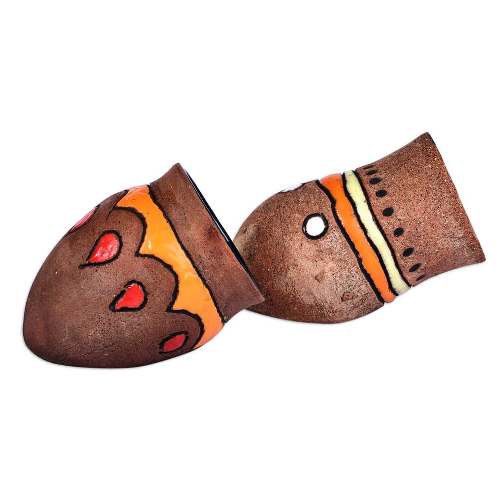 Painted Traditional Ceramic Salt and Pepper Set (2 Pieces) - Kingdom Flavors