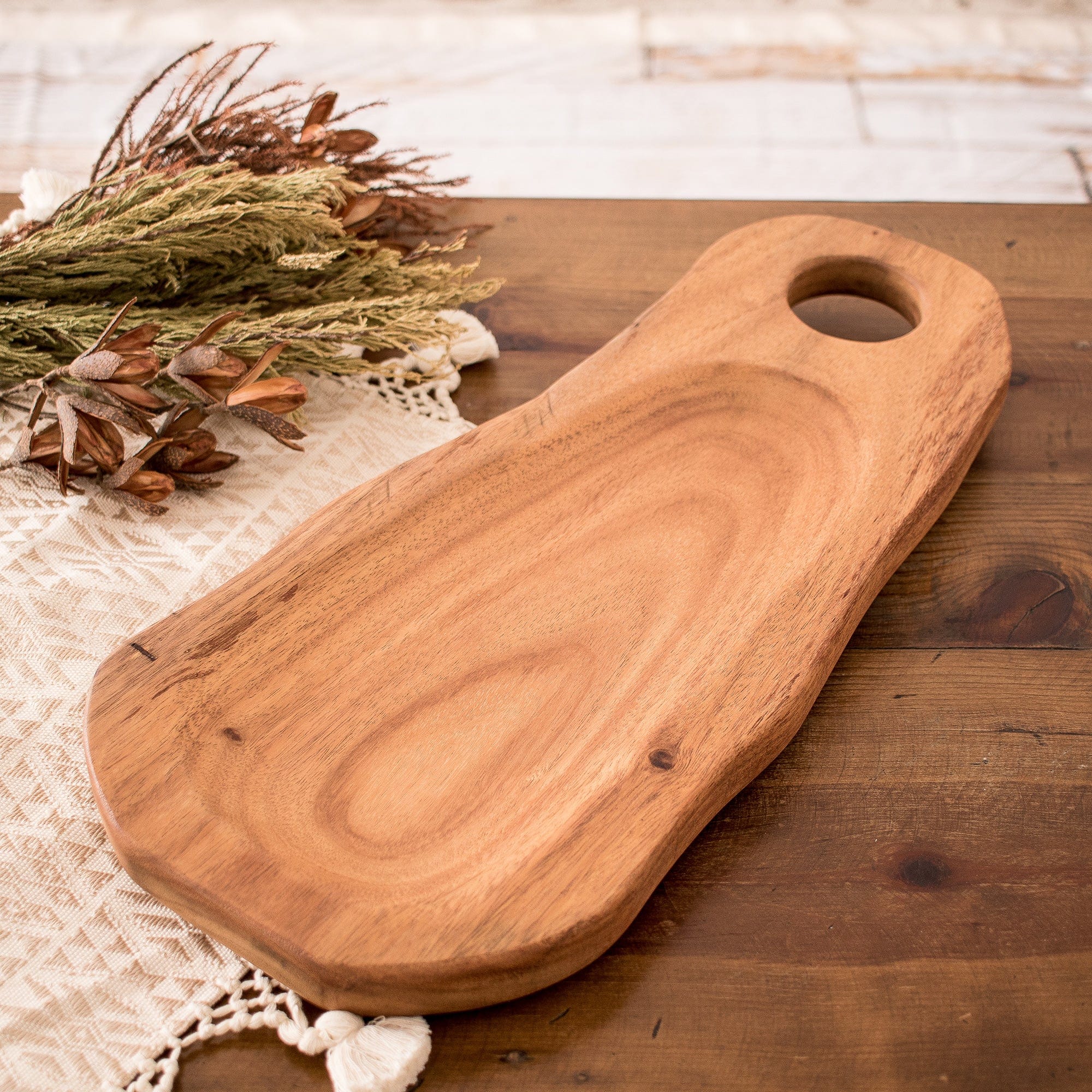 Wood Charcuterie Serving Board Handcrafted in Costa Rica - Natural Beauty