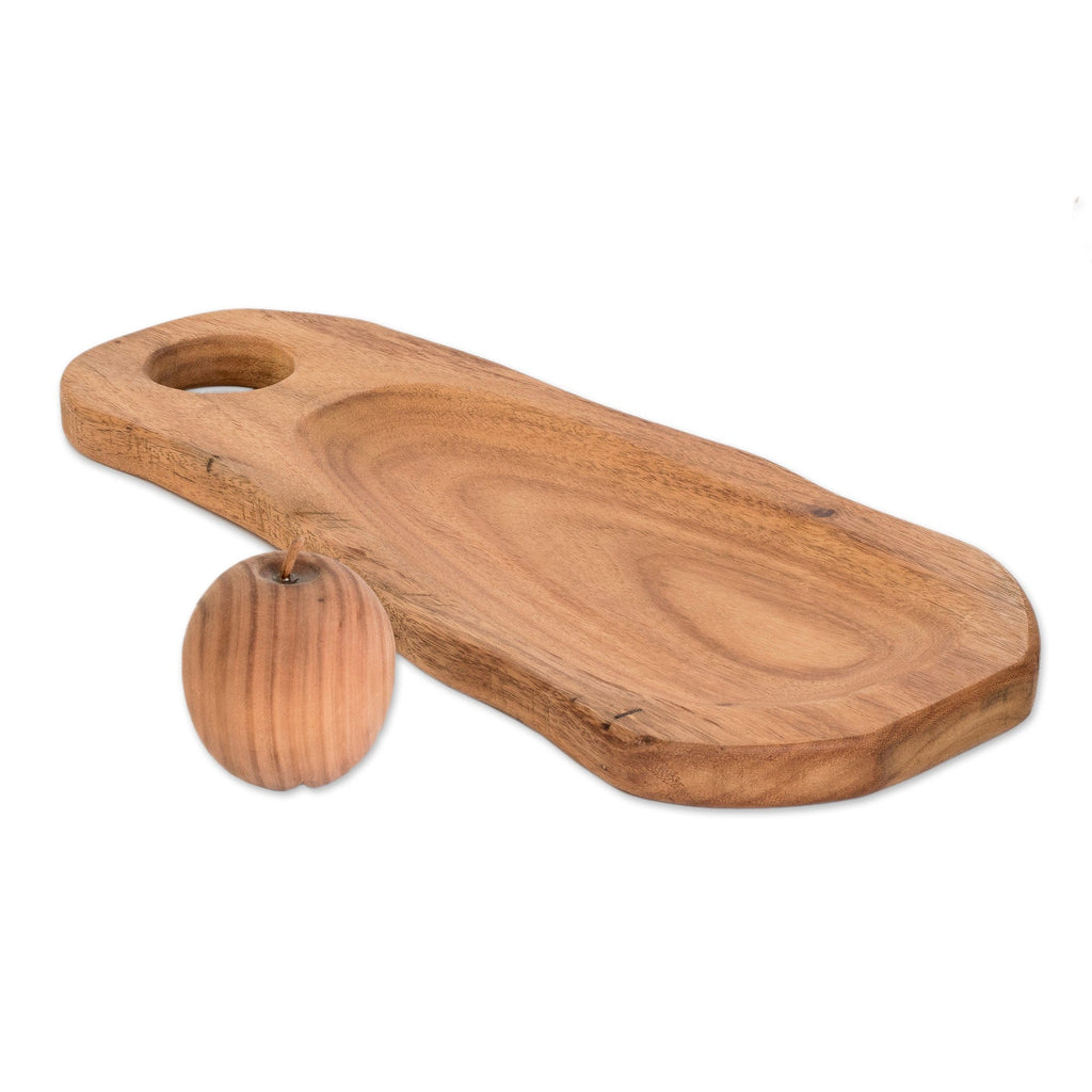 Wood Charcuterie Serving Board Handcrafted in Costa Rica - Natural Beauty
