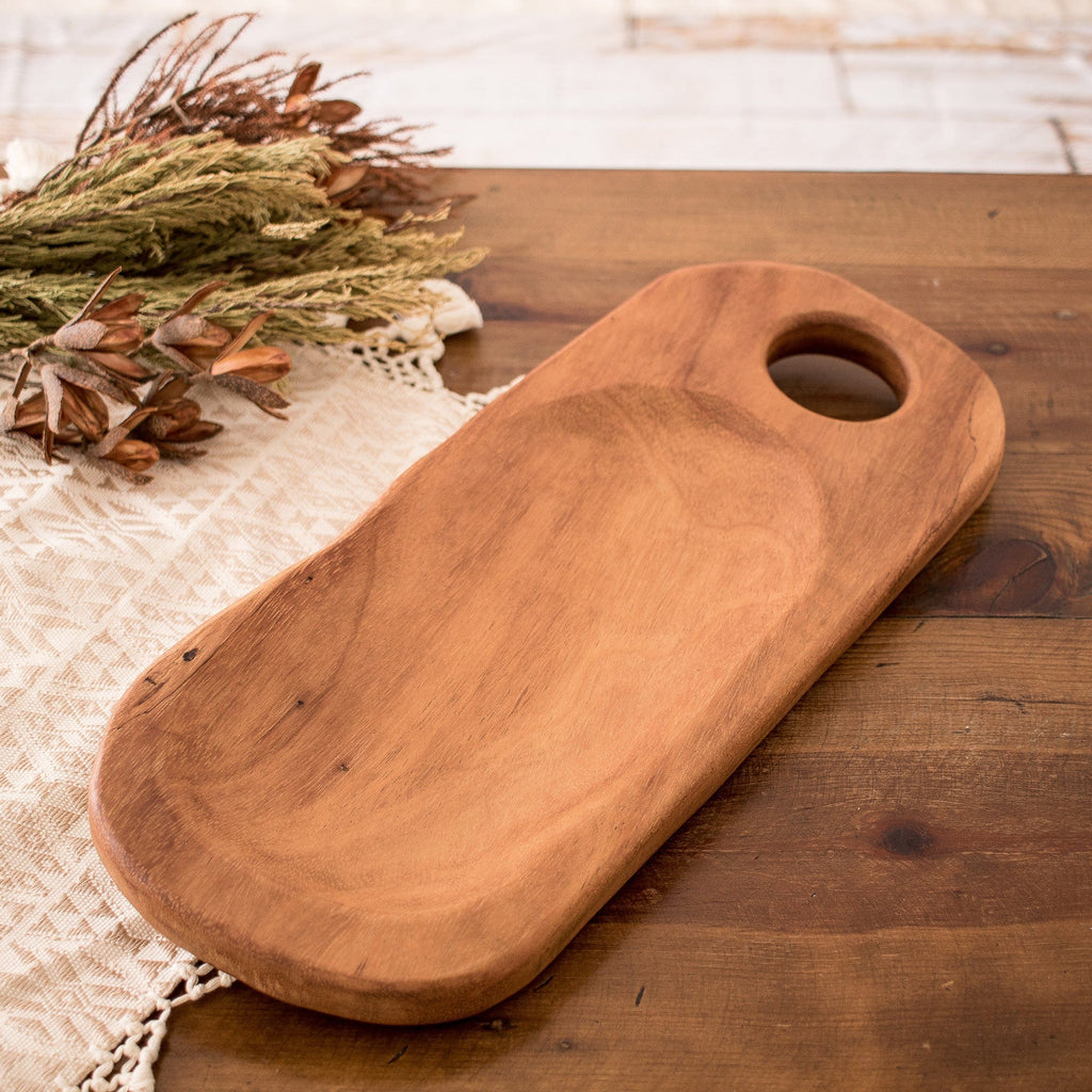 Handmade Wood Charcuterie Serving Board with Natural Finish - Natural Allure
