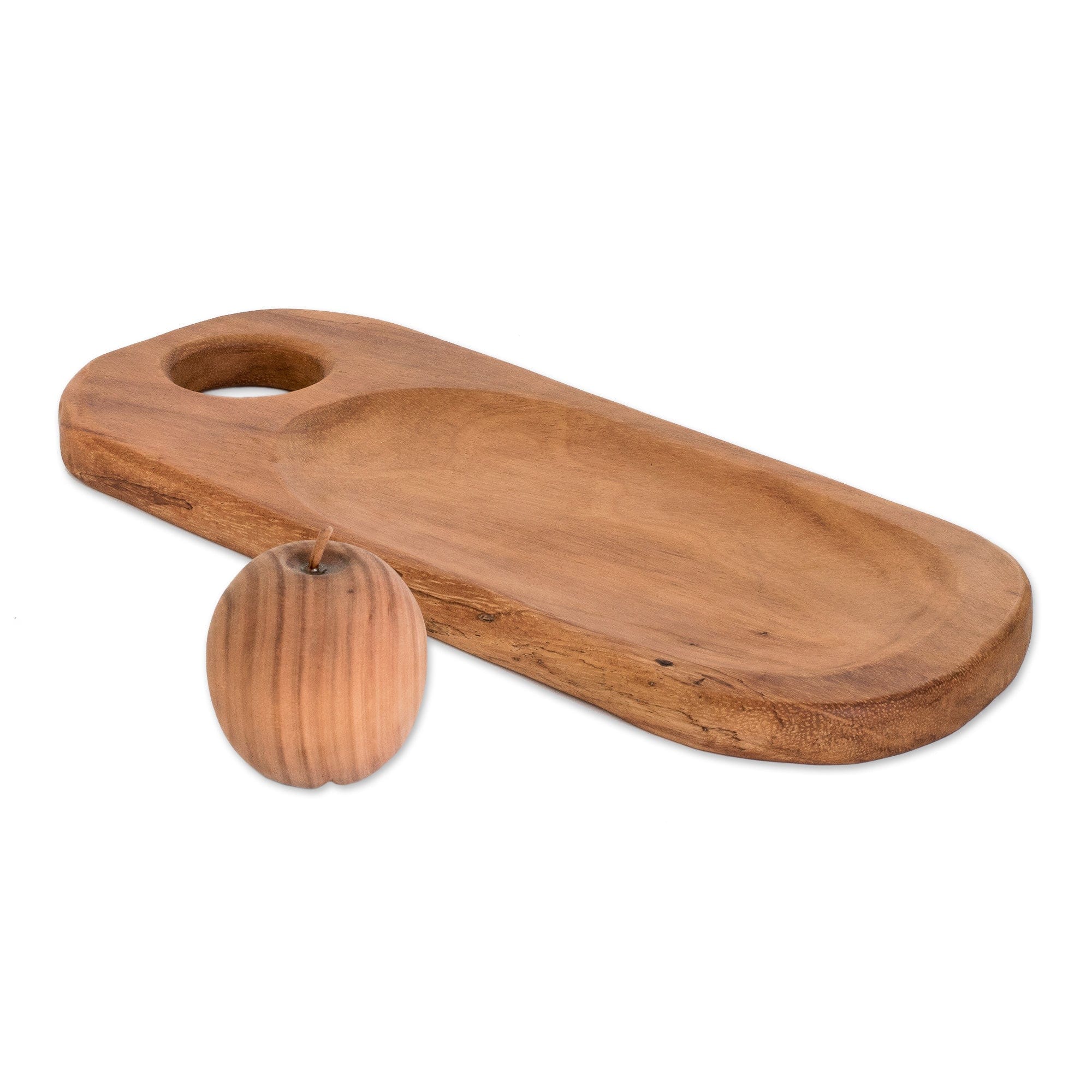 Handmade Wood Charcuterie Serving Board with Natural Finish - Natural Allure