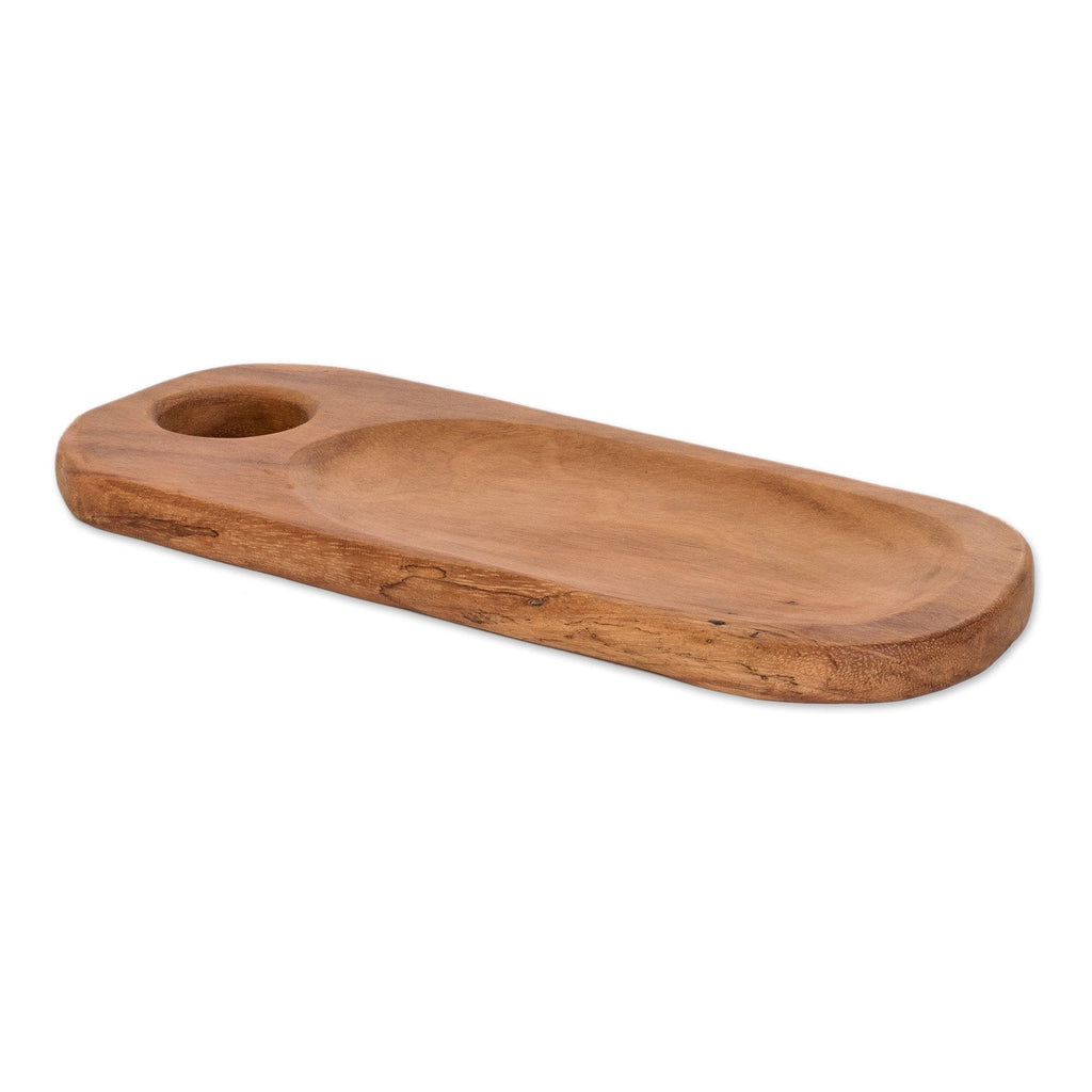 Handmade Wood Charcuterie Serving Board with Natural Finish - Natural Allure