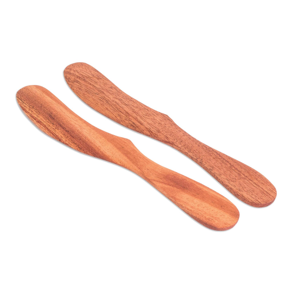 Handcrafted Cedar Wood Spreader Knives (Pair) - Forest Sigh