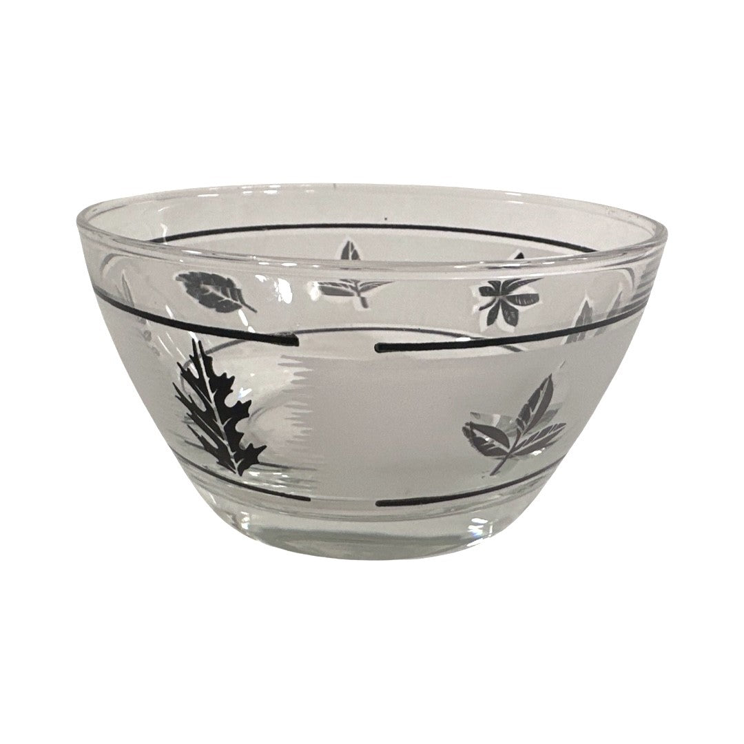Libbey Mid-Century Silver Foliage Dip/Appetizer Bowl (Single Bowl)
